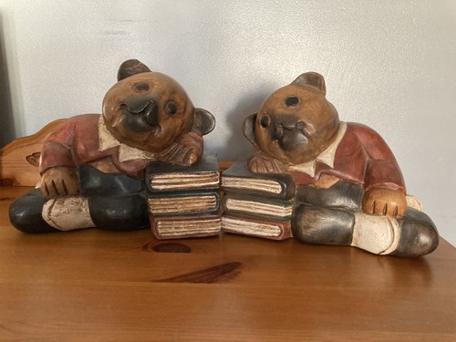 Vintage pair wooden - of,