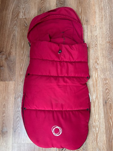Pre loved bugaboo red - red, footmuff