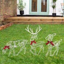 3x Lighted Christmas Outdoor
