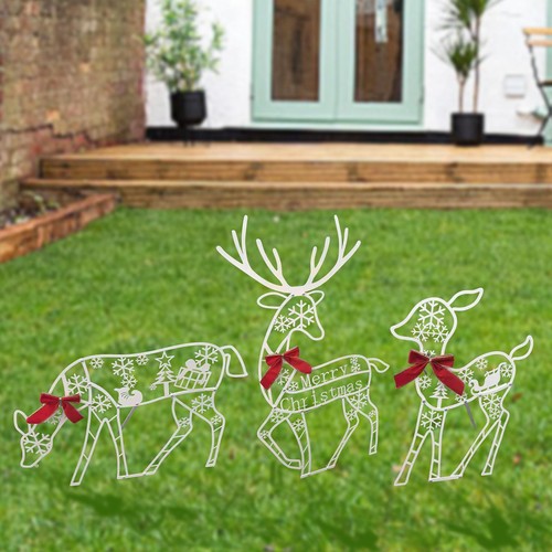 Lighted christmas outdoor - 3x,