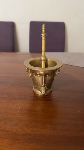 Brass vintage mortar and - vintage,