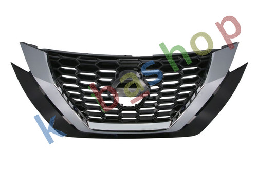 Front grille with chrome - front,