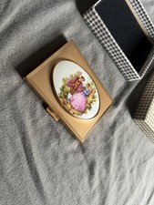 Patrys Powder Compact Limoges  Vintage Rare Mirror Antique