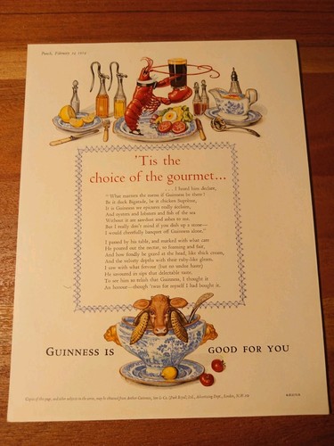 Guinness original 1954 print - original,
