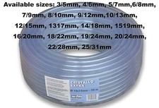 3 - 19mm PVC Tube Clear Plastic Hose Pipe Food Grade Fish Pond Car Aquariums Air