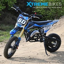2025 XTM MX60 Youth Mini Dirt Bike 60cc Petrol 2-Stroke Auto Motorbike - Blue