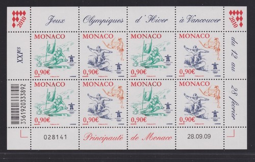 Monaco mini sheet pairs - 4,