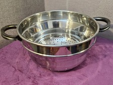 RCM Large Heavy Duty Stainless Steel Colander Strainer 24cm Freestanding Handles