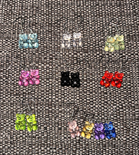 Pairs gummy bear earrings - gummy,