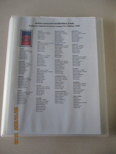 Subbuteo squads premier league - subbuteo,