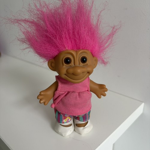 Vintage 90s troll pink hair - vintage,