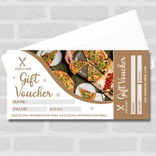 Pizza Restaurant Food Caf� Takeaway Gold Any Details Business Gift Voucher