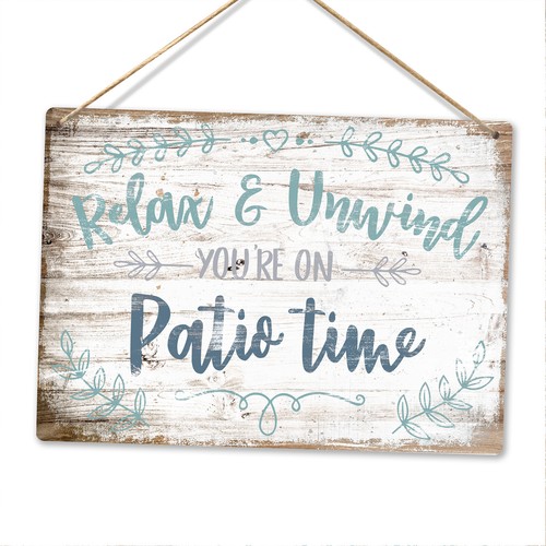 Metal wall sign relax - relax, &