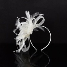 Clip Wedding Feather Fascinator Headband Ladies Day Races Aliceband Royal Ascot,