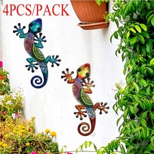 4X Colourful Gecko Metal