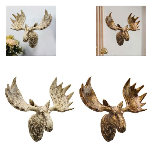 Moose head wall sculpture - moose,