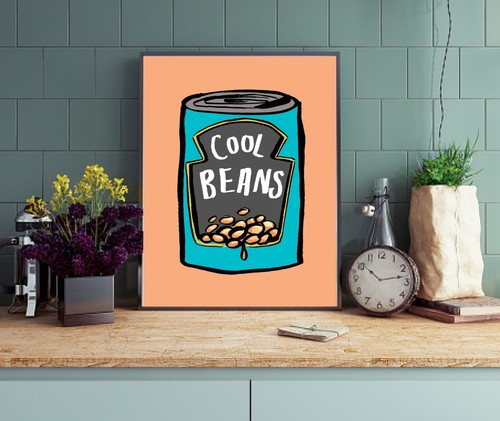 Kitchen wall art - kitchen, bean