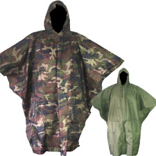 NEW: US Ranger Military Army Press Stud Waterproof Durable Poncho with Carry Bag