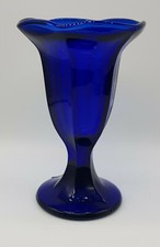 Heavy blue glass sundae - blue,