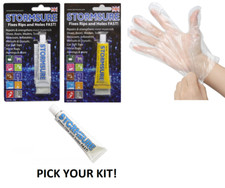 STORMSURE BLACK or CLEAR FLEXIBLE REPAIR ADHESIVE GLUE TENT RIPS HOLES BOOT SHOE