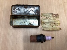 Vintage Lodge Spark Plug & Tin