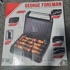 George Foreman Entertaining Steel Grill 25052