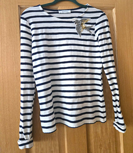 Promod navy white striped - navy, &