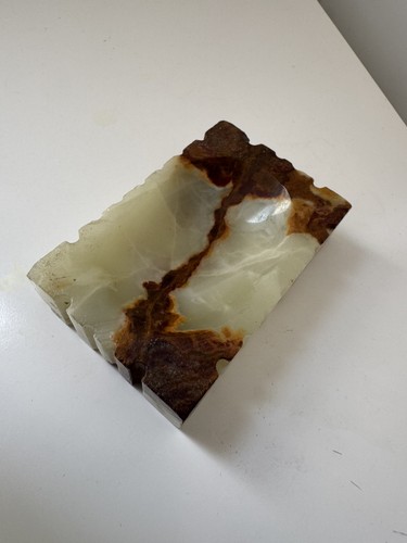 Vintage green onyx ashtray - vintage,