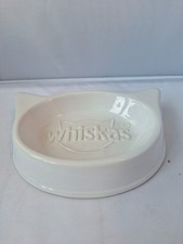 Whiskas Cat Feeding Ceramic Dish Water Whisker’s White Cat Bowl Limited Edition