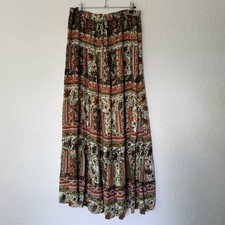 Boho Tiered Maxi Skirt Large