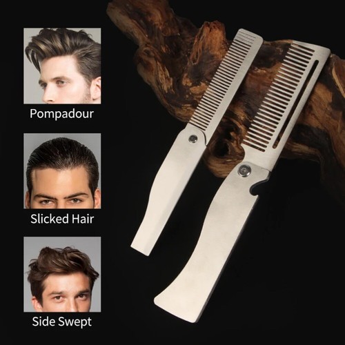 Folding pocket beard combs - folding,