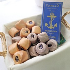 Vintage Clark & Co Mercerised Cotton Coton A Repriser 10 Balls x 30 Metres Boxed