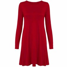 Womens Long Sleeve Swing Dress