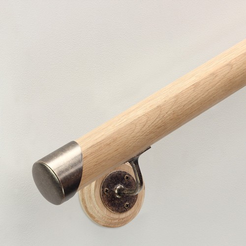 Oak round mopstick handrail - round,