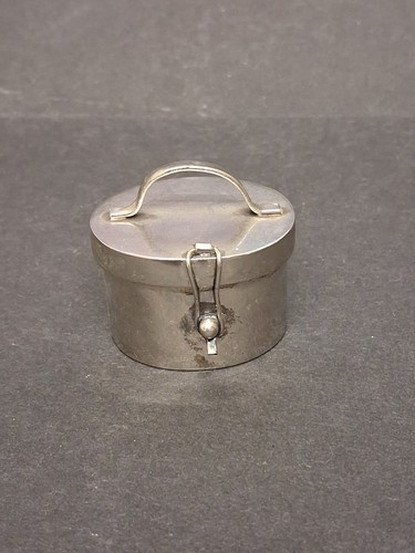 Antique silver plated pill box - antique, silver-plated