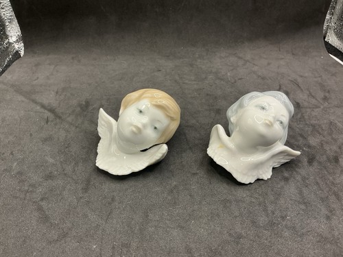 Lladro pair angels cherubs - lladro, angels,cherubs