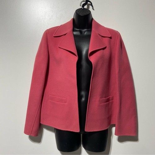 Talbots pink boiled wool open - talbots,