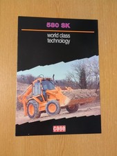 PRE USED CASE 580 SK TRACTOR DIGGER BACKHOE LOADERS COLOUR FARMING VGC BROCHURE