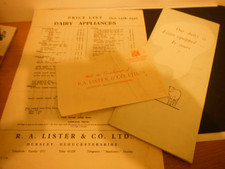 2x ORIGINAL 1956, 'LISTER'