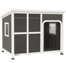 PawHut Wooden Dog Kennel Outdoor w/ Openable Top Removable Floor 103 x 77 x 83cm