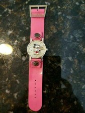 VINTAGE WALT DISNEY PRODUCTIONS WATCH 3D MICKEY MOUSE CHARM FOB PENDANT BRACELET