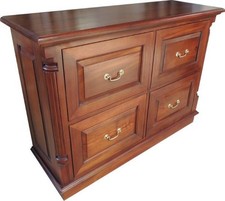 Mahogany Filing Cabinet | 4 Drawer Filing Cabinet | Traditional NEW CHT066D