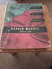 FORD CONSUL ZEPHYR ZODIAC MK1 & MK2 SALOON 1950-62 ORIG. FACTORY WORKSHOP MANUAL