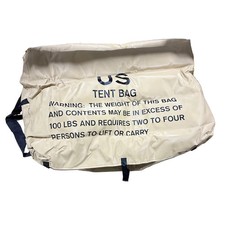 Heavy Duty Canvas Military Tent Bag - US Army Surplus 36x22x14 100lb Capacity