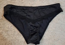 Black Satin Knickers Size XL -