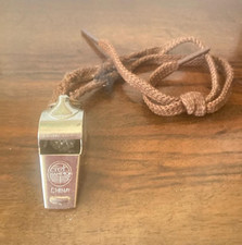 Vintage Metal Pea Whistle with Cork Ball Referee Police Sports Collectable China