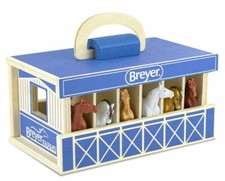 Breyer 59217 Farms Wooden Carry Case Stable Wooden Horse Stable Stablemates toys