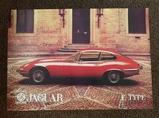 Vintage Reproduction Showroom Art Poster Print Jaguar E-Type 84cm x 59.5cm
