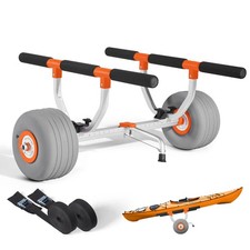 VEVOR Kayak Cart 158.8 kg Detachable Canoe Carrier w/ 30.5cm Inflatable PU Tires
