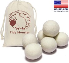 6 Wool Dryer Balls XL Organic